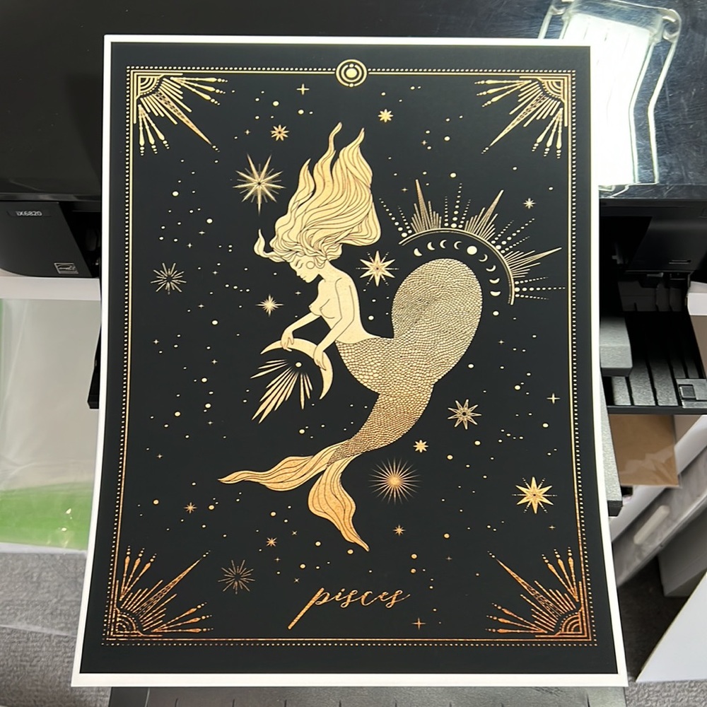 Pisces Wall Art Celestial Zodiac Print Poster Unframed - Picture 16 of 16